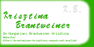 krisztina brantweiner business card